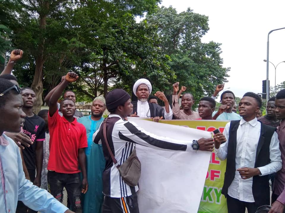 free zakzaky protest in abuja on 15th oct 2020